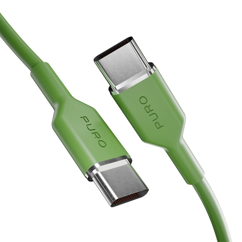 Puro ICON USB-C til USB-C-Kabel med 25W – 1,5m – Grønn