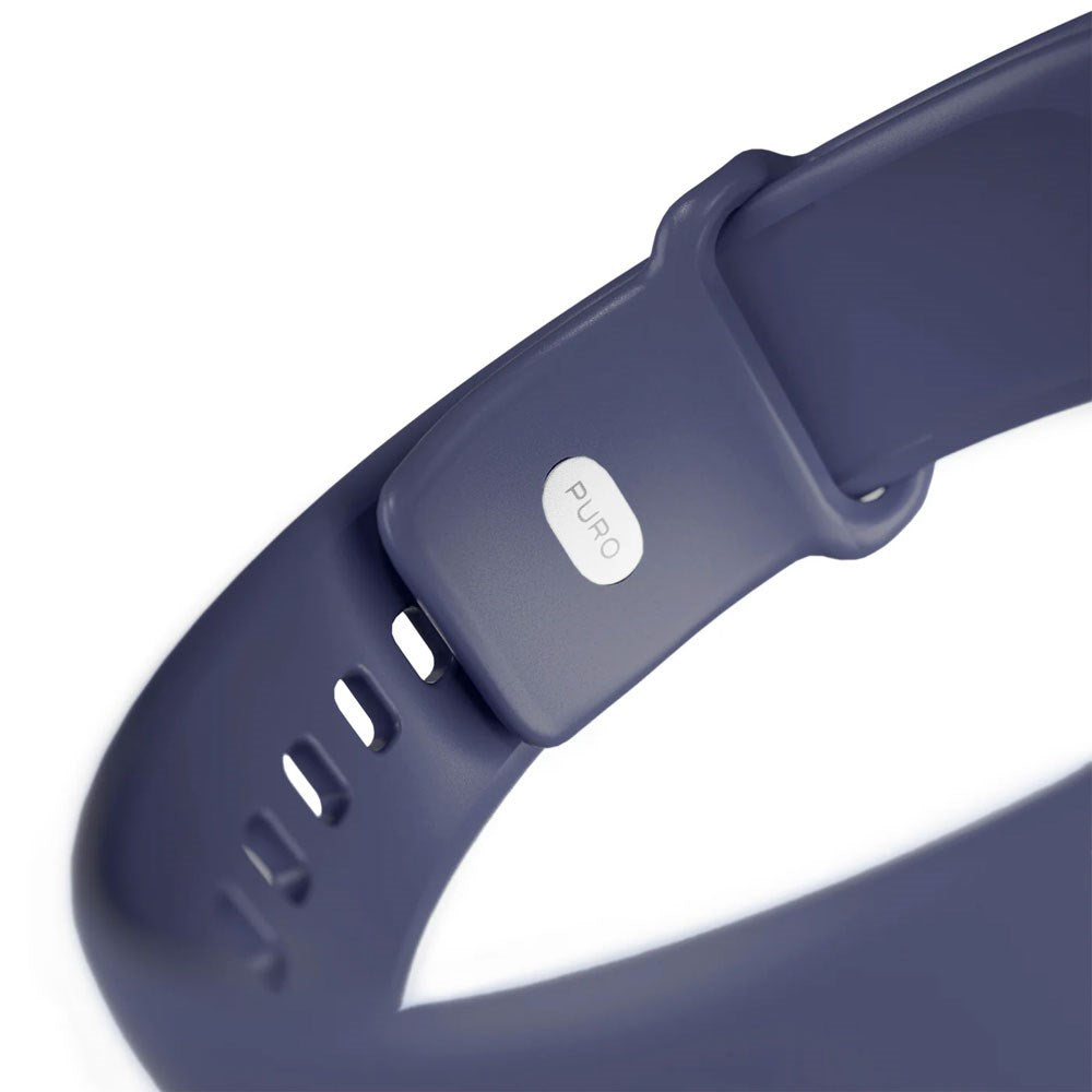 Apple Watch (42/44/SE/45/46/49mm) Puro ICON Silikon Klokkerem - Crown Blue