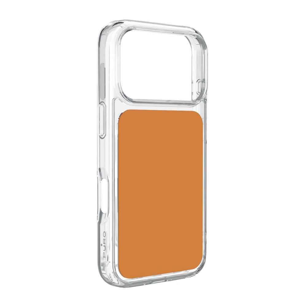 iPhone 17 Pro PURO Clear Mag eDksel – Gjennomsiktig / Oransje