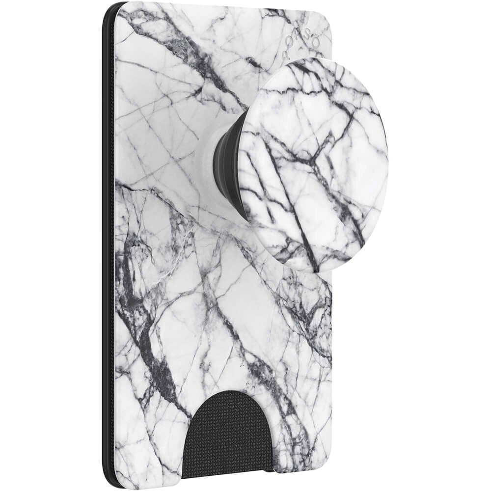 POPSOCKETS PopWallet Dove White Marble MagSafe Kortholder - Stativ & Grep