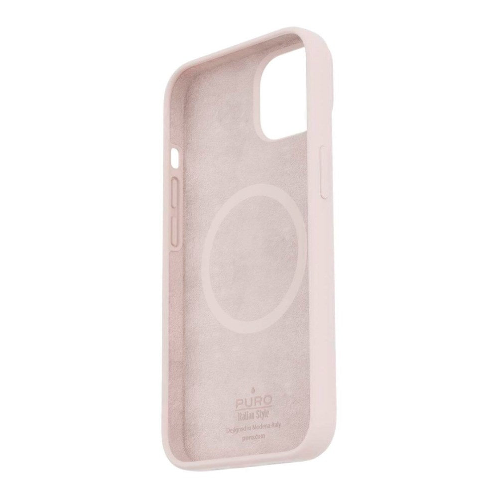 iPhone 14 Pro Max PURO ICON MAG Silikon Deksel - MagSafe Kompatibel - Rosa