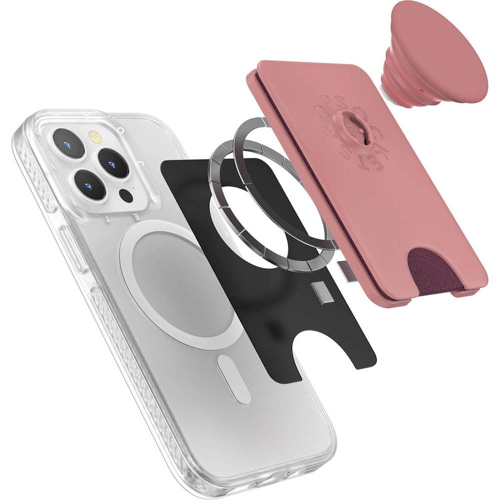 POPSOCKETS PopWallet Clay MagSafe Kortholder - Stativ & Grep