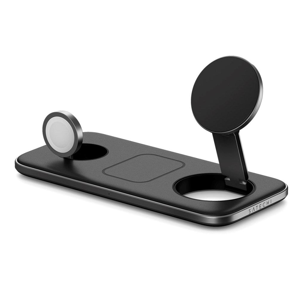 Satechi 3-i-1 Qi2 Trådløs Lader - MagSafe Kompatibel - Svart