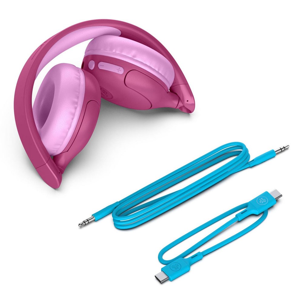 JLab JBuddies Pop 2-i-1 Trådløse Hodetelefoner for Barn - On-Ear - Rosa