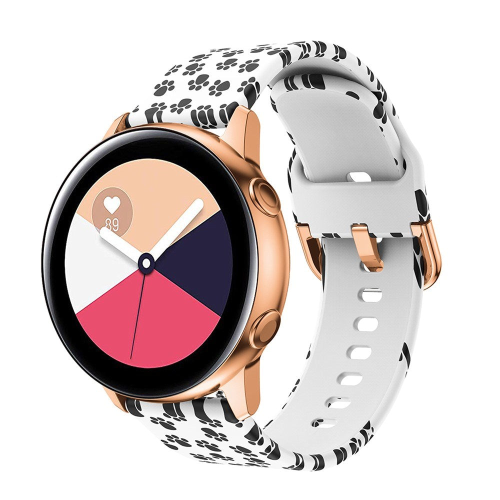 EIDERWOOD Universal (20mm) Smartklokke Silikonrem - Poteavtrykk