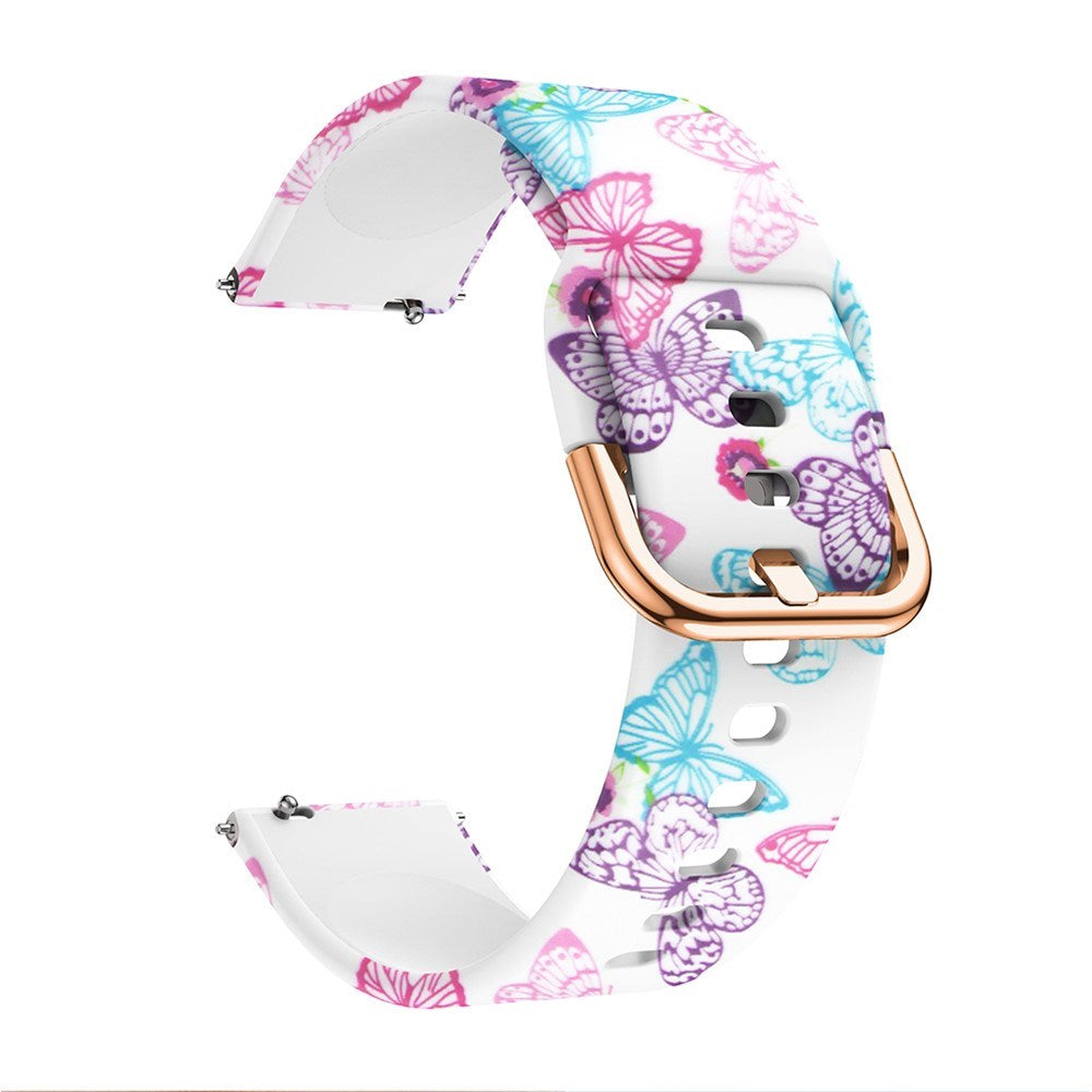 EIDERWOOD Universal (20mm) Smartklokke Silikonrem - Sommerfugler