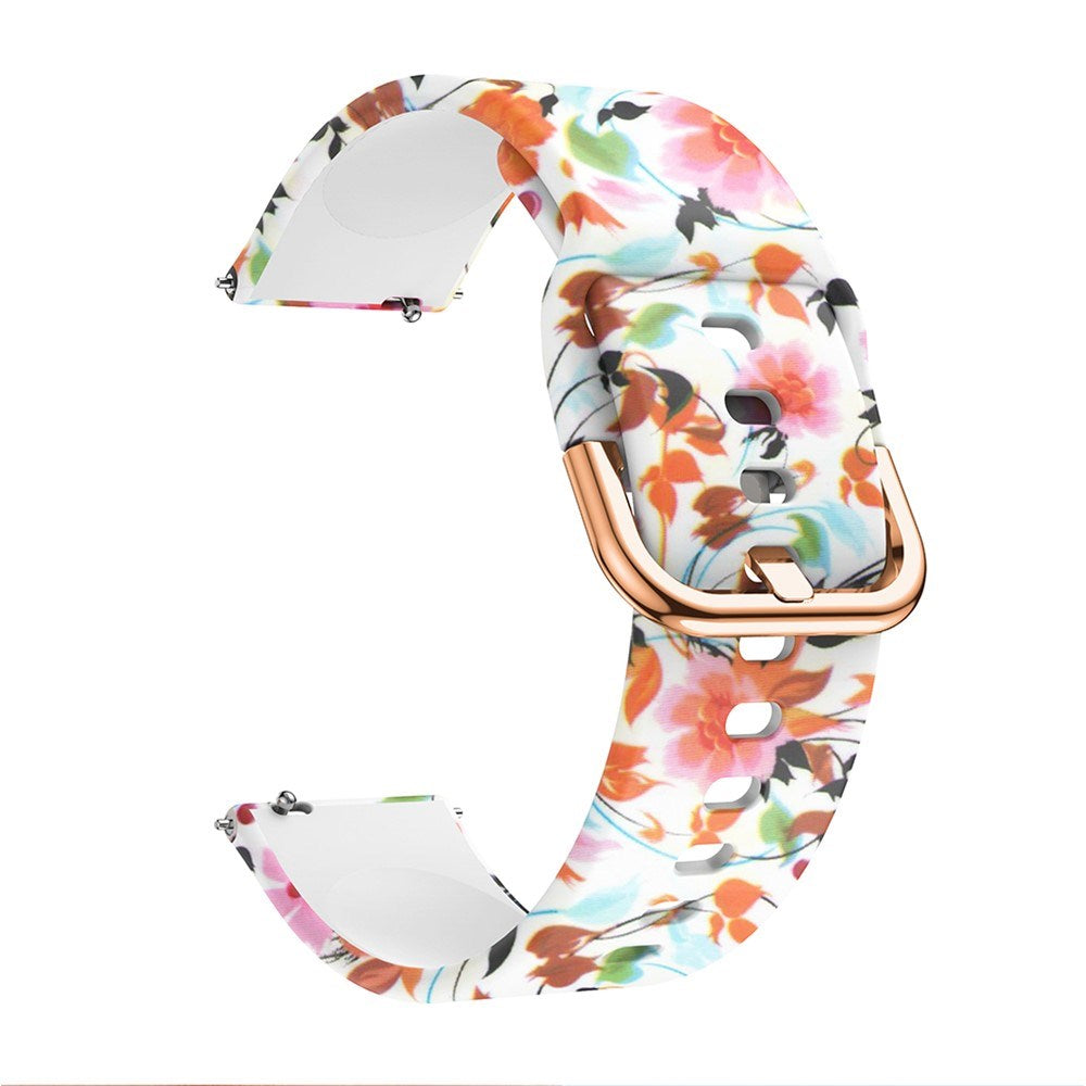 EIDERWOOD Universal (20mm) Smartklokke Silikonrem - Fargerike Blomster