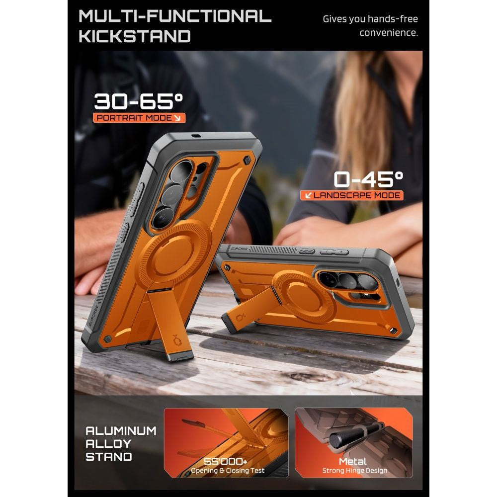 Samsung Galaxy S26 Ultra SUPCASE Unicorn Beetle Pro Mag Deksel m. 2x Front Ramme - MagSafe Kompatibel - Oransje