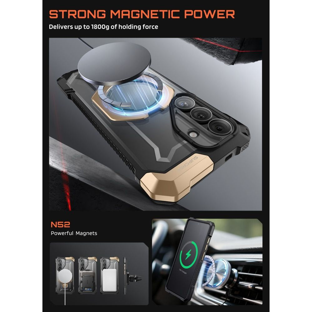Samsung Galaxy S26 SUPCASE UB Grip Mag Deksel - MagSafe Kompatibel - Svart / Gull