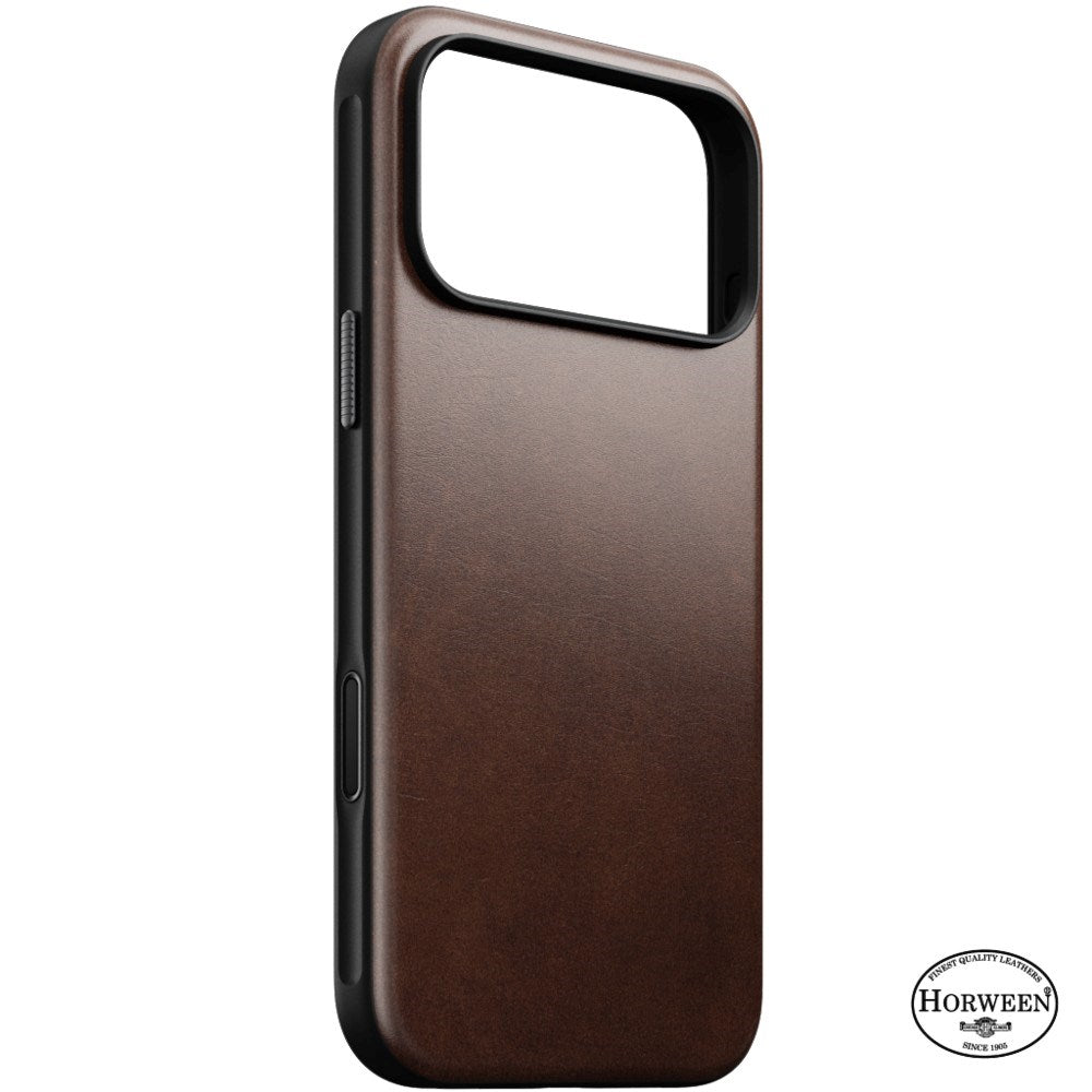 iPhone 18 Pro Max Nomad Modern Horween Leather Case - MagSafe Kompatibel - Rustic Brown