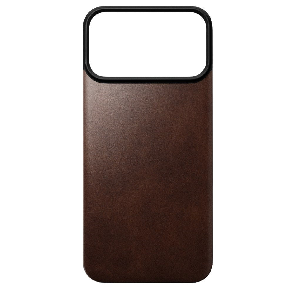 iPhone 18 Pro Max Nomad Magnetic Horween Leather Back Case - MagSafe Kompatibel - Rustic Brown