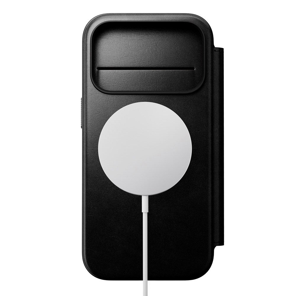 Nomad iPhone 17 Pro Modern Horween Leather Folio Case - MagSafe Kompatibel - Black