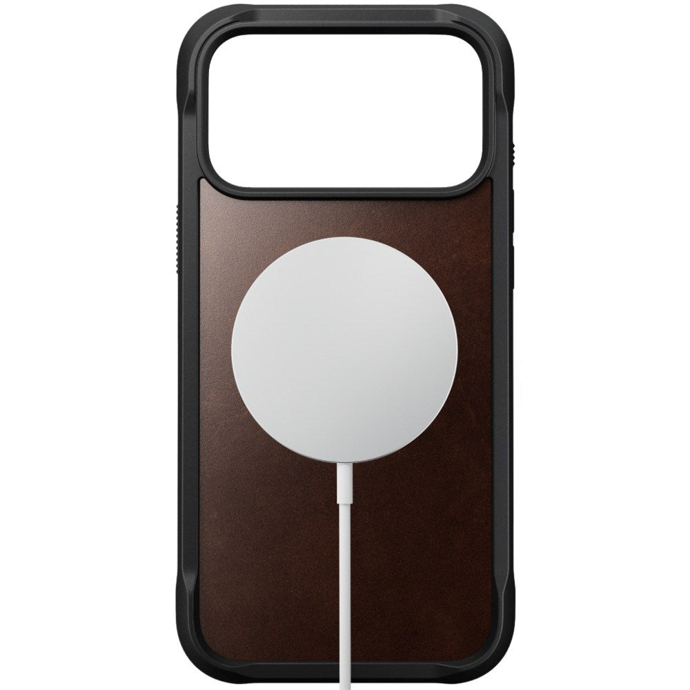 iPhone 18 Pro Nomad Rugged Horween Leather Case - MagSafe Kompatibel - Rustic Brown