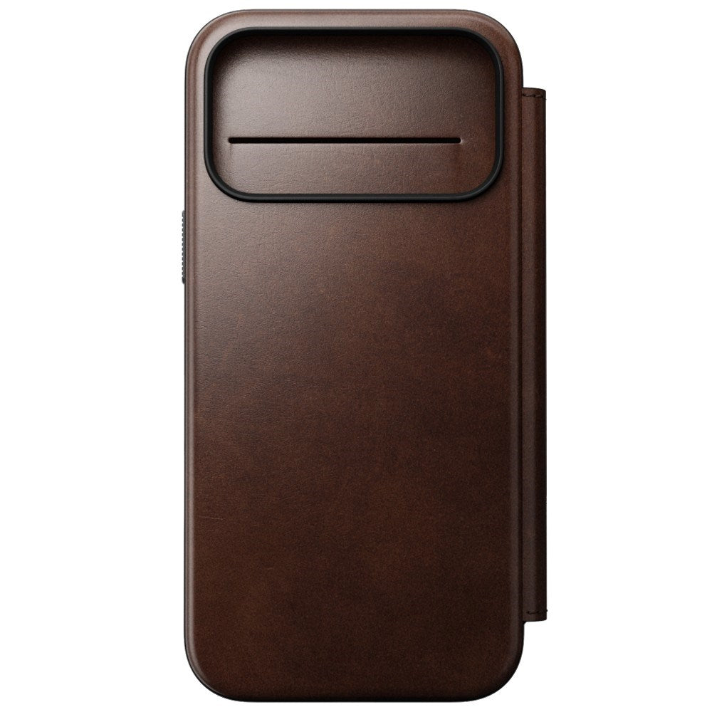 iPhone 18 Pro Nomad Modern Horween Leather Folio Case - MagSafe Kompatibel - Rustic Brown