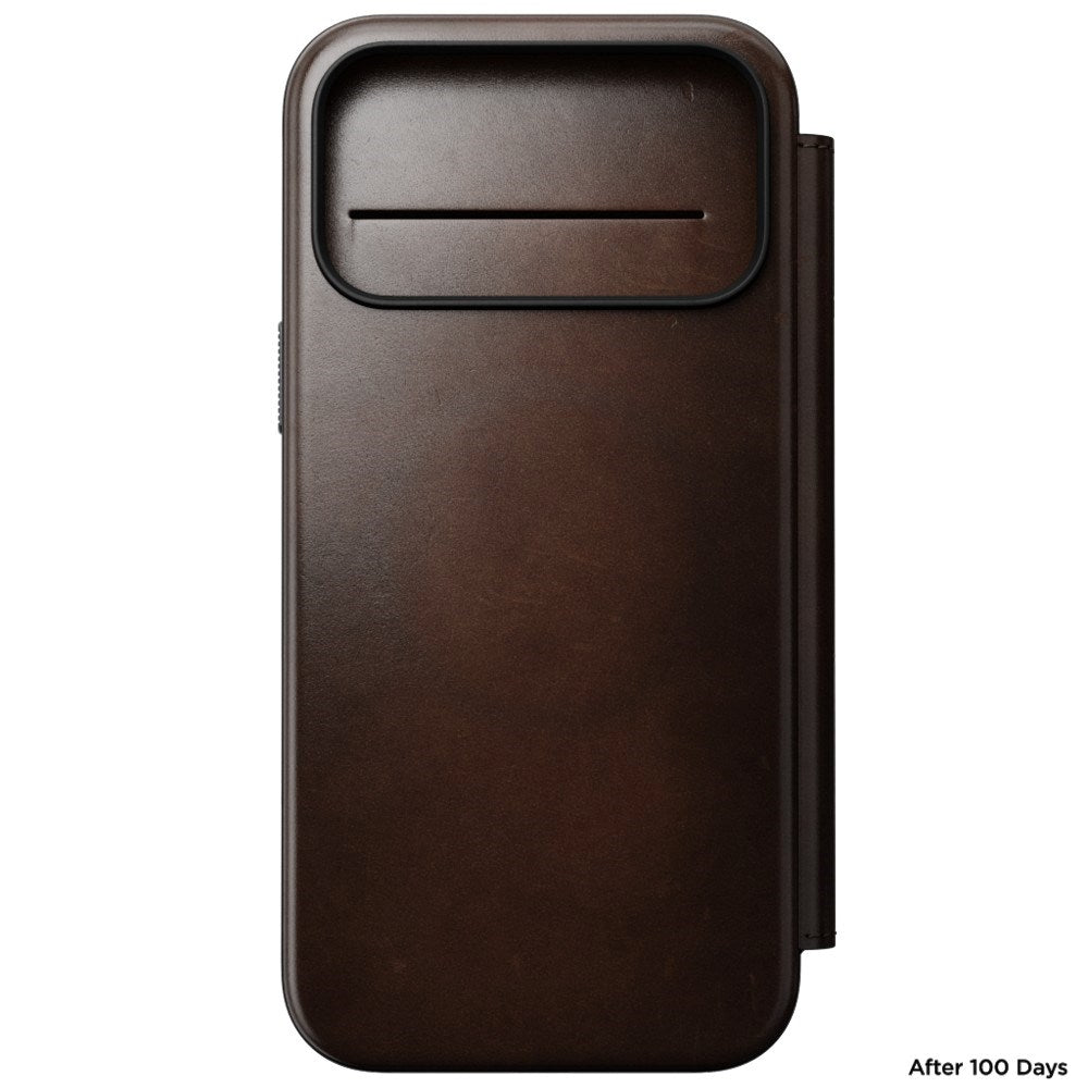 iPhone 18 Pro Max Nomad Modern Horween Leather Folio Case - MagSafe Kompatibel - Rustic Brown