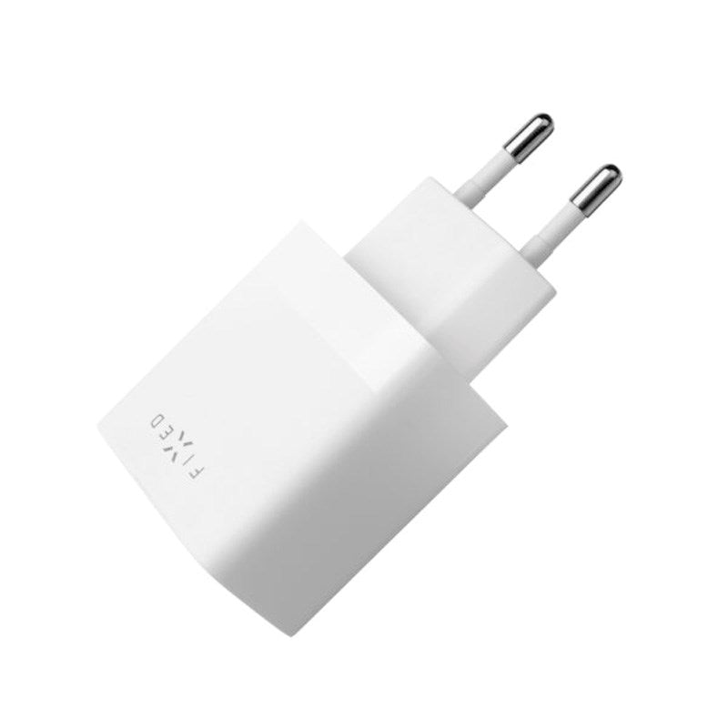 Fixed Vegglader m. 2x USB-A 17W - Hvit