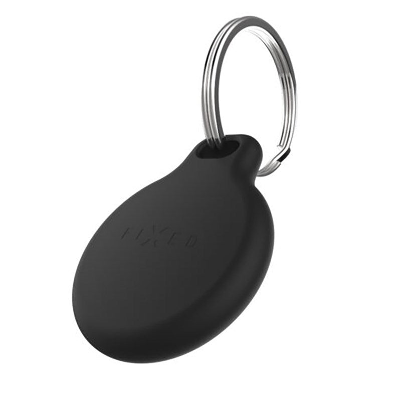 Fixed Apple AirTag 1. & 2. Gen. Silky Deksel m. Nøkkelring - Svart