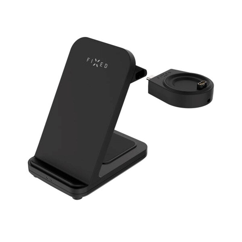 Fixed 3-i-1 Trådløs Lader for Garmin Smartwatch - Svart