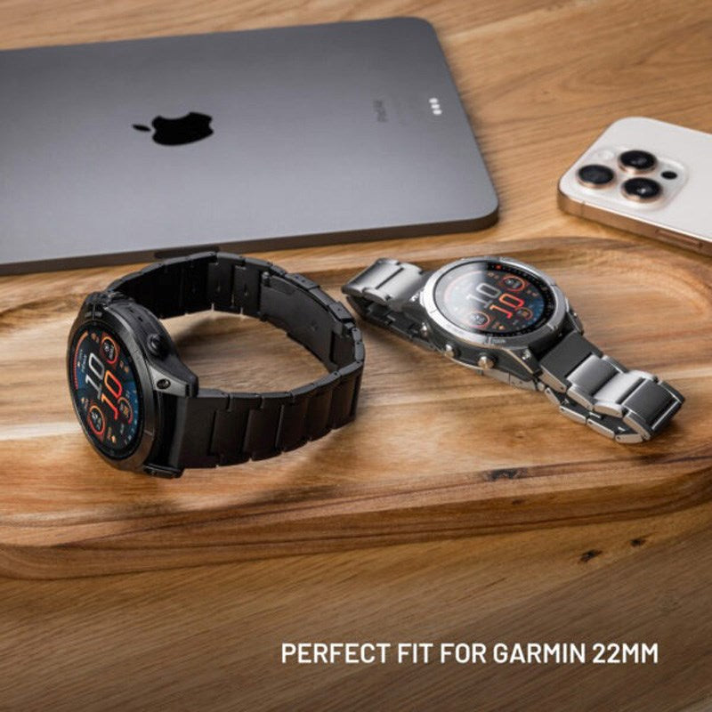 Fixed Universal Garmin 22mm QuickFit Titanium Rem- Grå