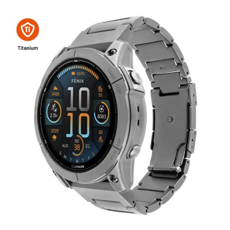 Fixed Universal Garmin 22mm QuickFit Titanium Rem- Grå