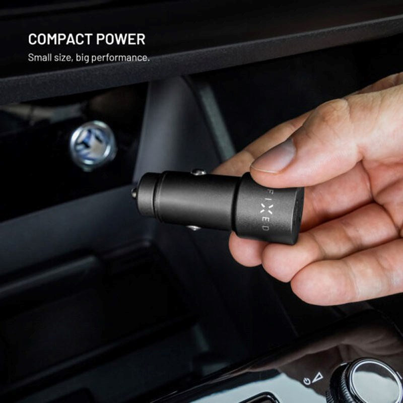 Fixed Billader 65W med 2 x USB-C - Svart