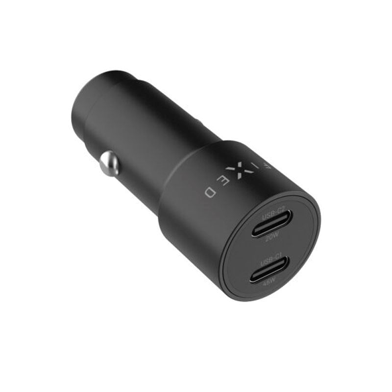 Fixed Billader 65W med 2 x USB-C - Svart