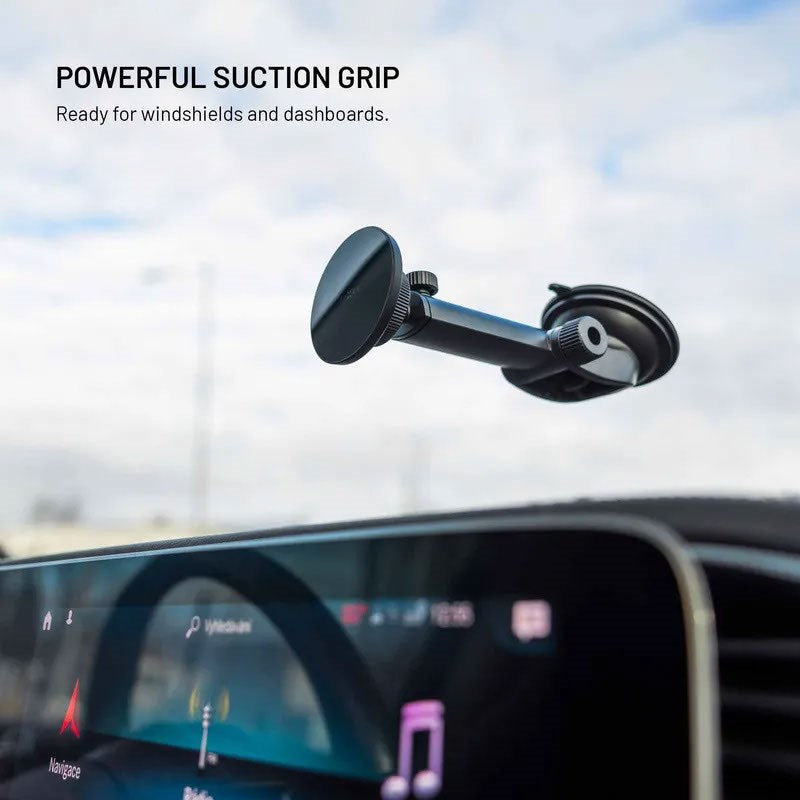 Fixed MagCircle XL Mobilholder til Dashbord / Frontrute - MagSafe Kompatibel - Svart