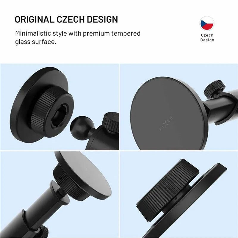 Fixed MagCircle XL Mobilholder til Dashbord / Frontrute - MagSafe Kompatibel - Svart