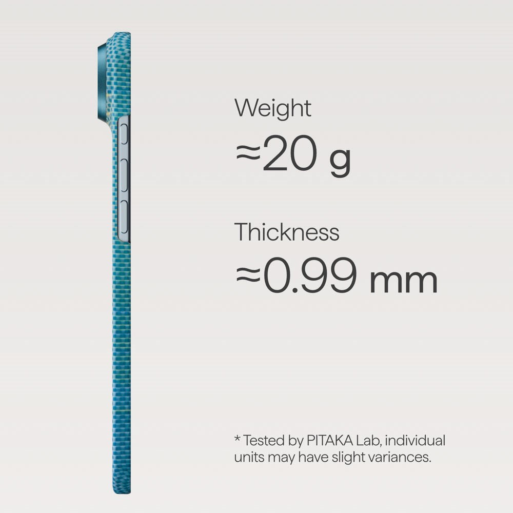 iPhone 17 PITAKA Ultra Slim Deksel - MagSafe Kompatibel - Lucid Blue