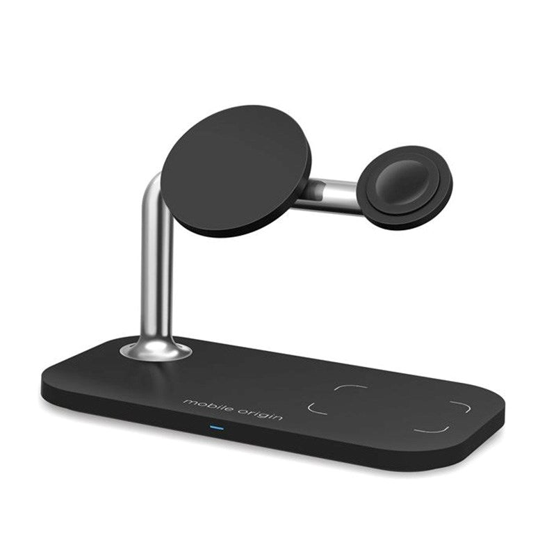 Mobile Origin 3-i-1 Trådløs Lader - MagSafe Kompatibel - Svart