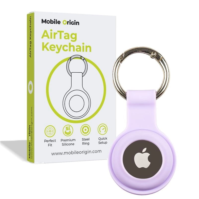 Mobile Origin AirTag 1. & 2. Gen. Nøkkelring - Lilla
