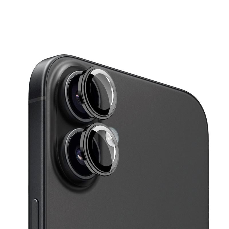 iPhone 16 / 16 Plus Mobile Origin Easy Lens Guard -Kameralinsebeskytter - Svart