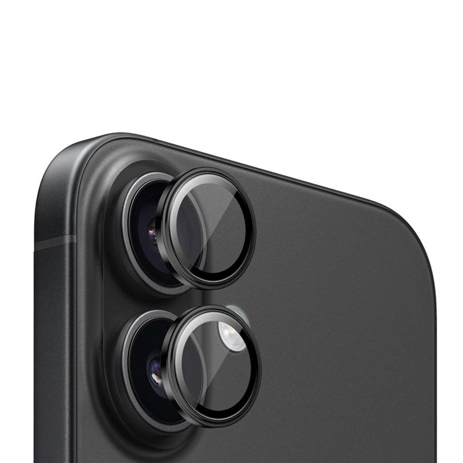 iPhone 16 / 16 Plus Mobile Origin Sapphire Kameralinsebeskyttelse - Svart