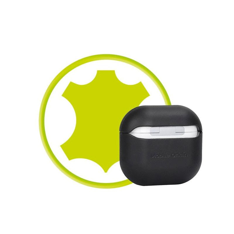 Mobile Origin Apple AirPods (4. Gen.) Ekte Skinn Deksel - Svart