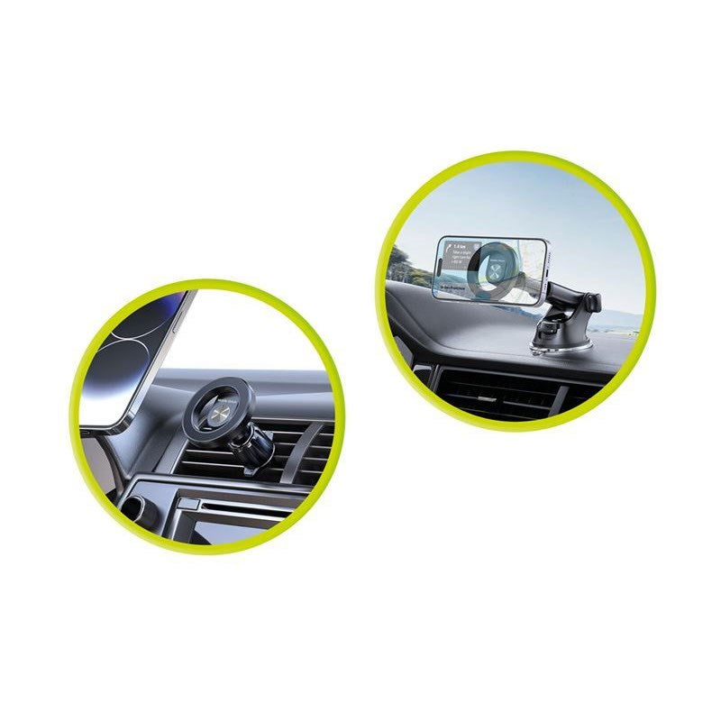 Mobile Origin 2-i-1 Bilholder - Dashbord & Luftventil - Svart
