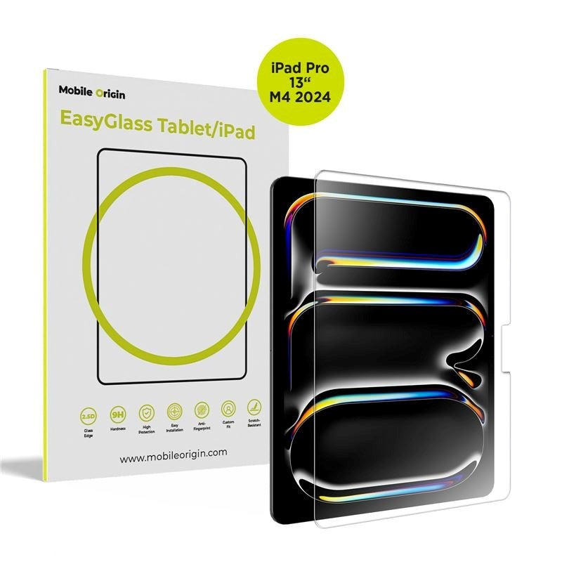 iPad Pro 13" (2025 / 2024) Mobil Origin EasyGlass Skjermbeskytter - Gjennomsiktig