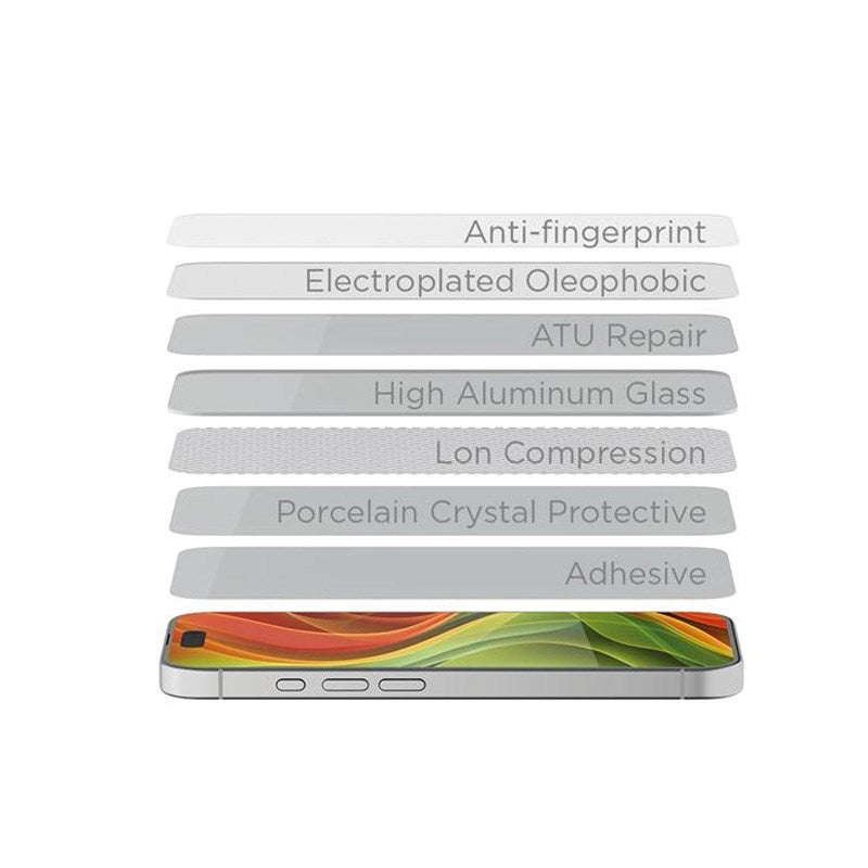 Samsung Galaxy Z Fold7 Mobile Origin EasyGlass Skjermbeskytter - Gjennomsiktig / Svart Kant