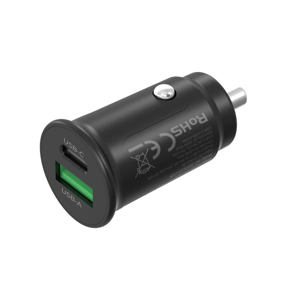 Mobile Origin 30W Billader m. 1 x USB-A & 1 x USB-C – Svart