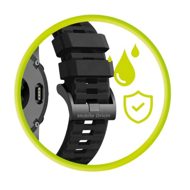 Mobile Origin Universal Garmin Stropp (22 mm QuickFit) – Silikon – Svart