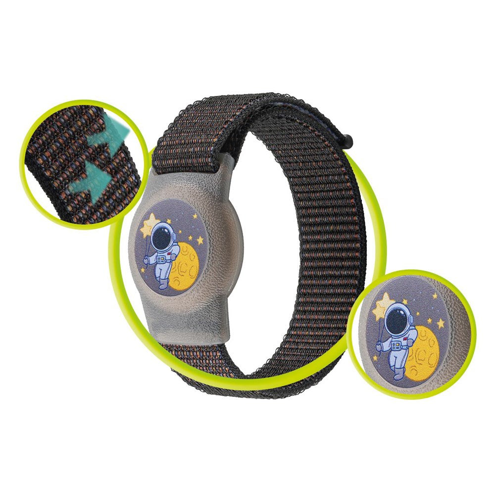 Mobile Origin Apple AirTag Nylon Rem for Barn - Svart Astronaut