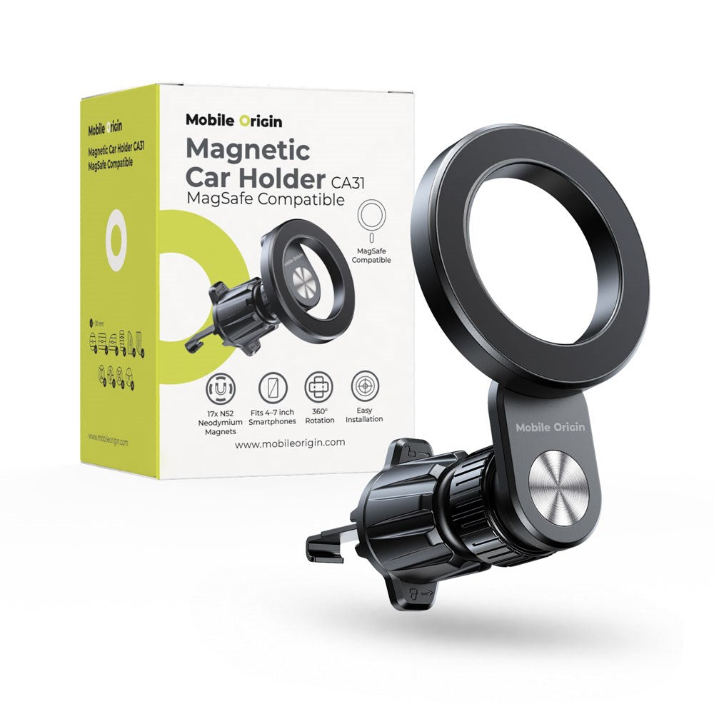 Mobile Origin CA31 Magnetisk Mobilholder til Bil - MagSafe Kompatibel - Svart