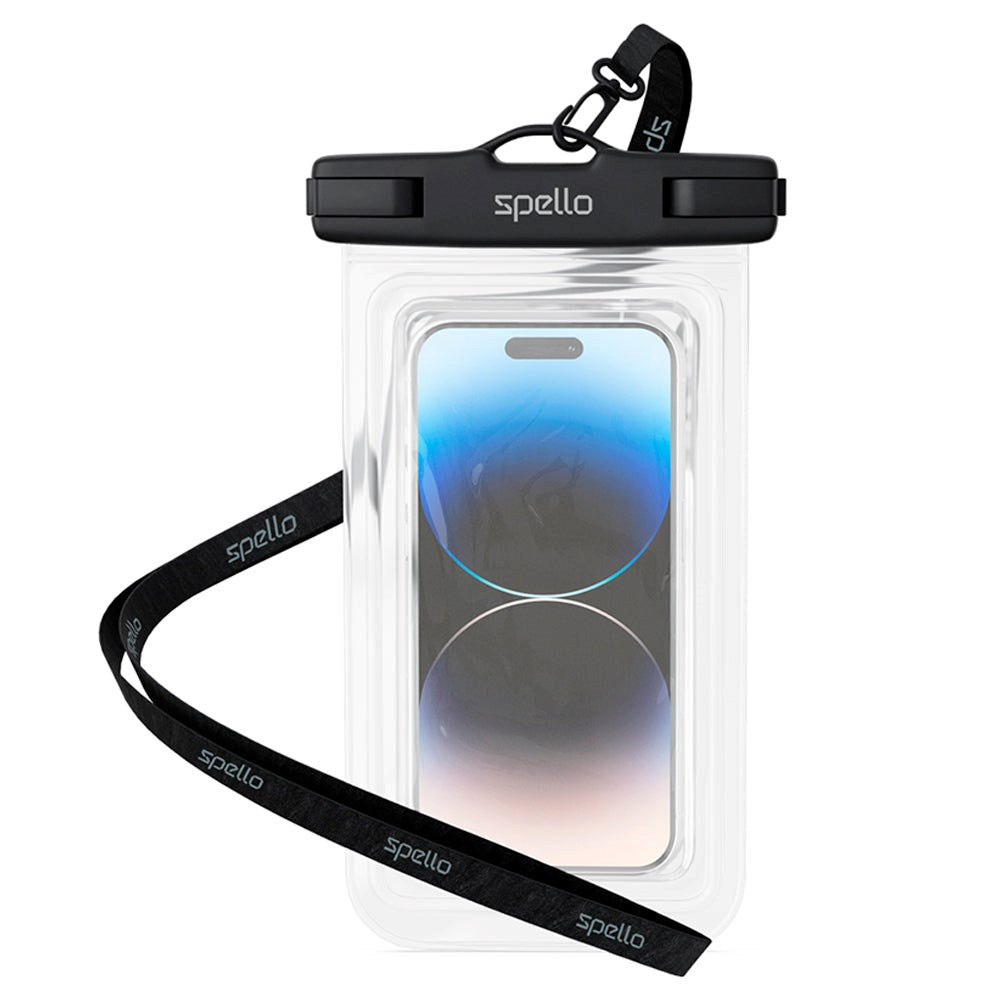 Spello Universal Vanntett Etui - Svart / Gjennomsiktig (Maks. Mobil: 165 x 85 x 10 mm)