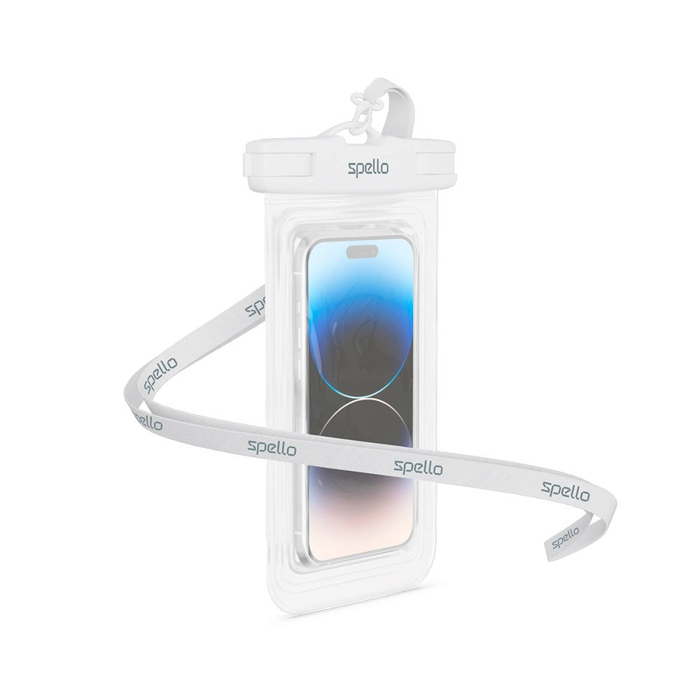 Spello Universal Vanntett Etui - Grå / Gjennomsiktig (Maks. Mobil: 165 x 85 x 10 mm)