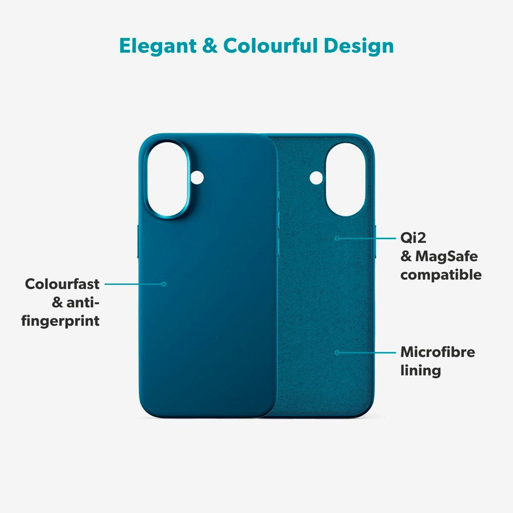 iPhone 17 Epico Silicone Pro Mag+ Deksel - MagSafe Kompatibel - Petrol Blue