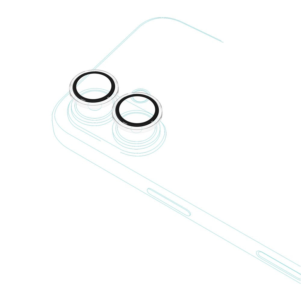 iPhone 17 Epico Glass Lens Kameralinsebeskyttelsesglass m. Monteringsramme - Gjennomsiktig