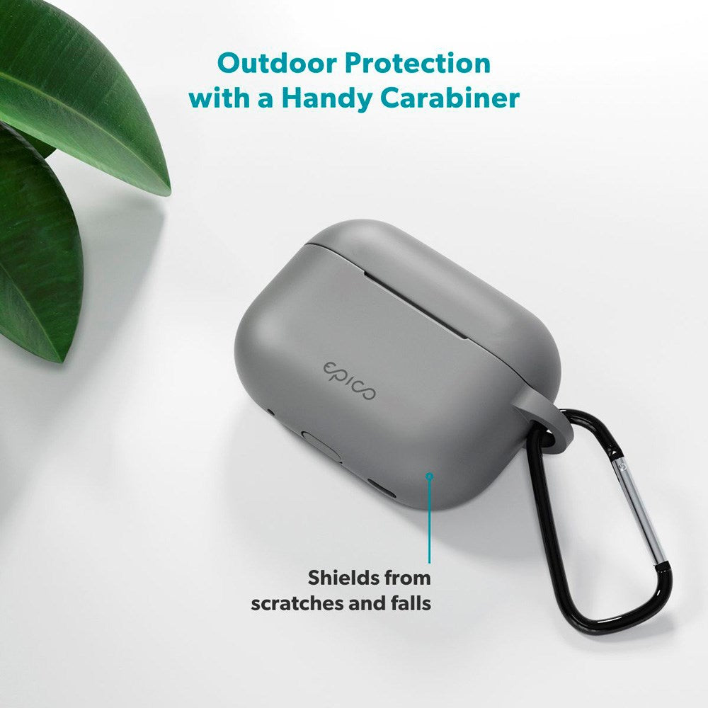 Apple AirPods Pro (3. gen.) Epico Outdoor Silicone Deksel - Grå