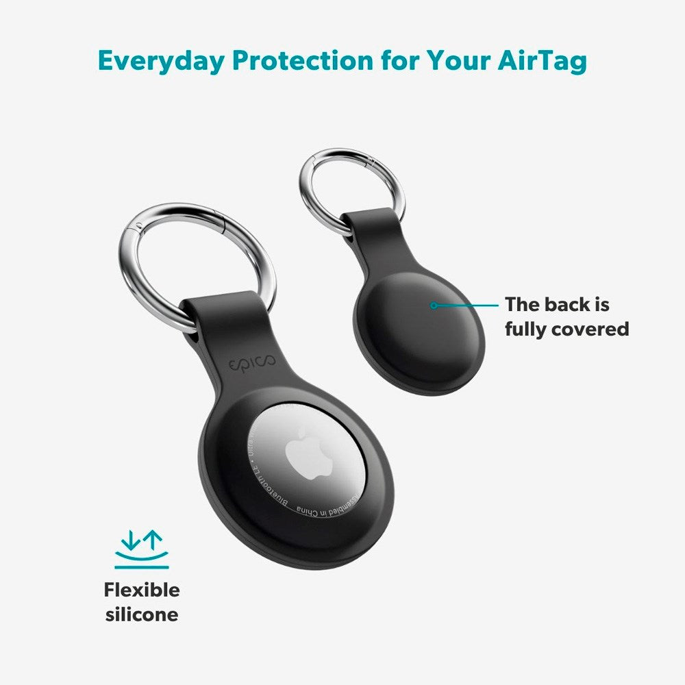 Apple AirTag 1. & 2. Gen. Epico Silikon Deksel - Svart