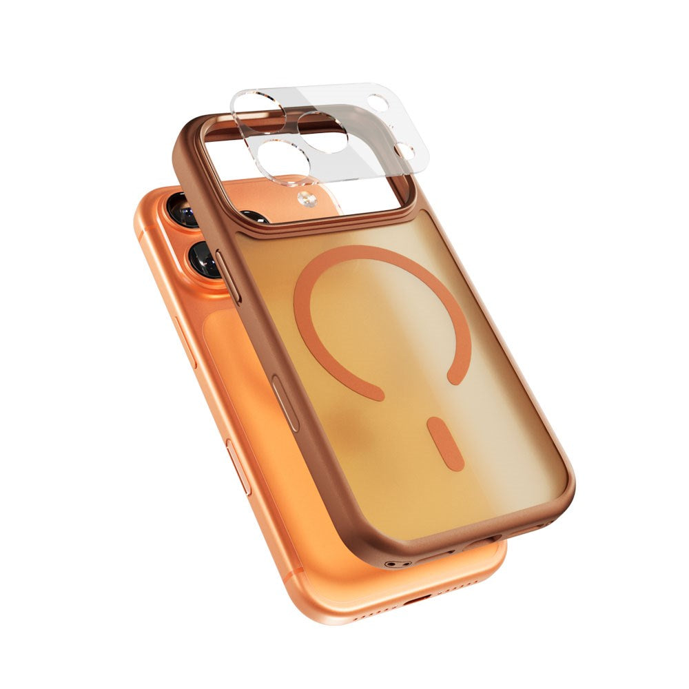 iPhone 17 Pro Max Epico HeroMatte Pro Mag+ Deksel m. Kamerabeskyttelse - MagSafe Kompatibel - Oransje