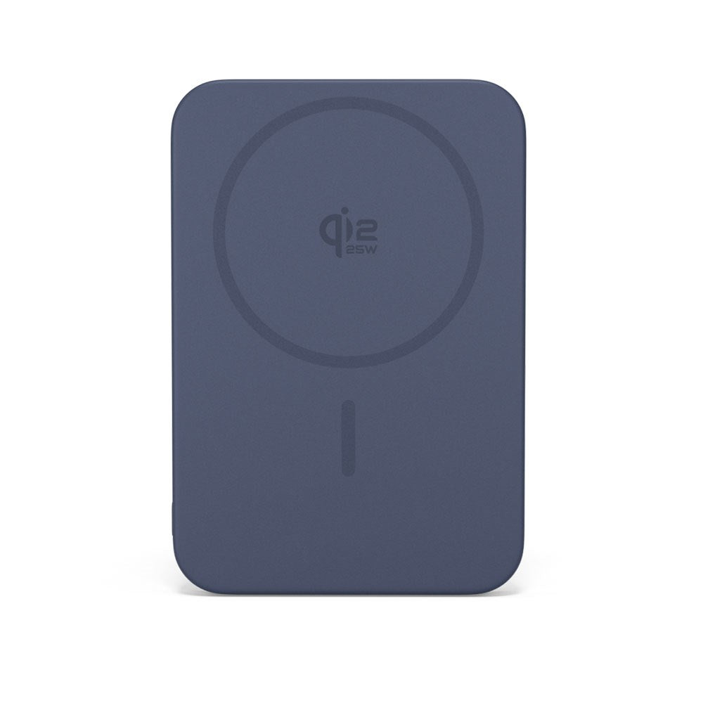 Epico UltraPack EM55 Slim Alu Mag+ Trådløs PowerBank - 25W & 5000 mAh - Qi2 / MagSafe Kompatibel - Blå