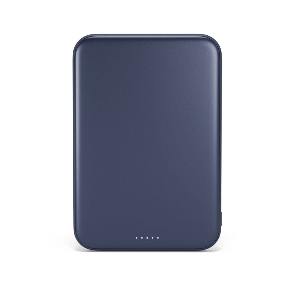 Epico UltraPack EM55 Slim Alu Mag+ Trådløs PowerBank - 25W & 5000 mAh - Qi2 / MagSafe Kompatibel - Blå